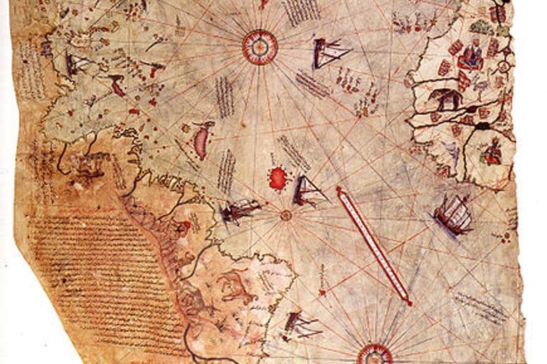Piri-Reis-Karte im Topkapi-Palast